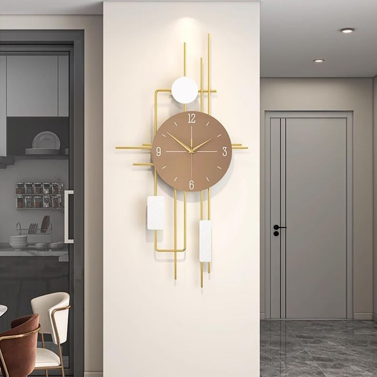 ساعت دیواری فلزی مدل فلو | طراحی منحنی و مدرن